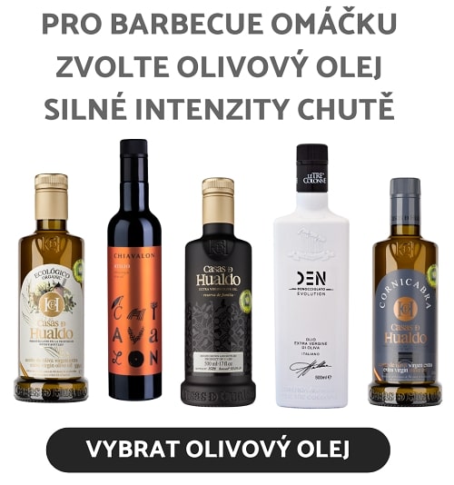 Olivové oleje se silnou chutí vhodné pro přípravu barbecue omáčky